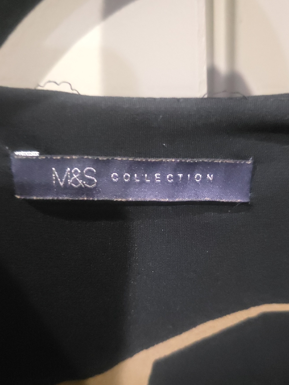 Marks & Spencer Black Jumpsuit with Beige Accent